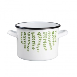 POT 20CM  WHITE DEC. EUKALIPTUS