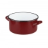 Эмалированная кастрюля 2,1 л диаметром 18 см высотой 9,5 см красного цвета Эмалированная кастрюля 2,1 л диаметром 18 см высотой 9,5 см красного цвета