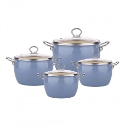 BALBINA 8PCS COOKWARE SET SOFT BLUE