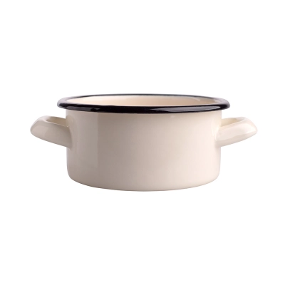 
                                                Эмалированная кастрюля 0,5 л диаметром 12 см, высотой 5,8 см, цвета кремового.
                                                