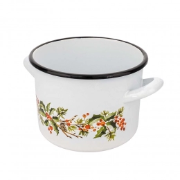 Острокрасный прямой горшок 2,4 л; диаметр 16 см; высота 12 см, белый