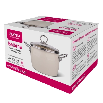 
                                            Balbina pot 16cm with glass cover 2,45l material  high quality enamel
                                            