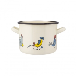 Straight pot 2,2l dia.16cm h.12cm dec. Chicken