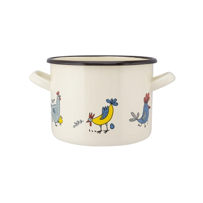 
                                            Straight pot 2,2l dia.16cm h.12cm dec. Chicken
                                            