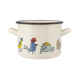 Straight pot 3,3l dia.18cm h.14cm dec. Chicken