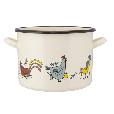 
                                            Straight pot 5,8l dia.22cm h.16cm dec. Chicken
                                            