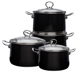 Izydor 8pcs cookware set black