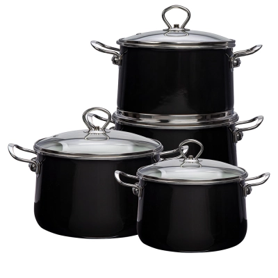 
                                            Izydor 8pcs cookware set black
                                            