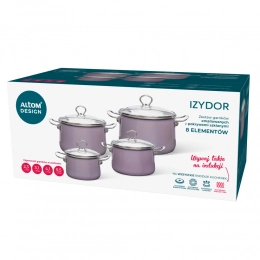 Izydor 8pcs cookware set heather