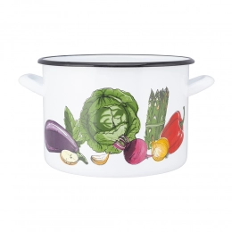 Прямая кастрюля 4,4л диам.20см выс.15см укр. овощи
