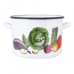 Прямая кастрюля 5,8 л диам. 22 см выс. 16 см укр. овощи