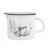 Enameled mug with spout 1,15l dia.12cm h.11,5cm dec. Serenity Enameled mug with spout 1,15l dia.12cm h.11,5cm dec. Serenity
