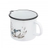 Enameled mug with spout 1,15l dia.12cm h.11,5cm dec. Serenity Enameled mug with spout 1,15l dia.12cm h.11,5cm dec. Serenity