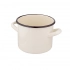 Enamelled straight pot, 1,5 L; diameter 14 cm; height 11 cm, cream