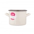 Enamelled straight pot, 1,5 L; diameter 14 cm; height 11 cm, cream