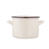 Enamelled straight pot, 2.2 L; diameter 16 cm; height 12 cm, cream