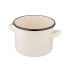 Enamelled straight pot, 2.2 L; diameter 16 cm; height 12 cm, cream
