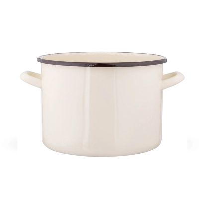 
                                            Enamelled straight pot, 3,3 L; diameter 18 cm; height 14 cm, cream
                                            