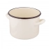 Enamelled straight pot, 3,3 L; diameter 18 cm; height 14 cm, cream