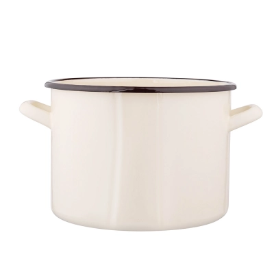 
                                            Enamelled straight pot, 4,4 L; diameter 20 cm; height 1
5 cm, cream
                                            