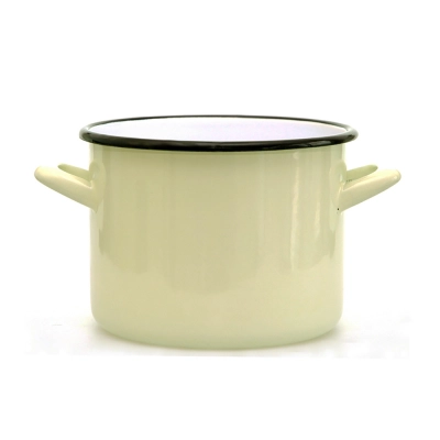 
                                            Enamelled straight pot, 5,8 L; diameter 22 cm; height 1
6 cm, cream
                                            