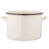 Enamelled straight pot, 7,5 L; diameter 24 cm; height 
17 cm, cream