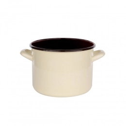 Straight pot 3,3l dia.18cm h.14cm cream/inside dark