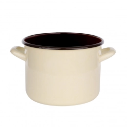 Straight pot 7,5l dia.24cm h.17cm cream/inside dark