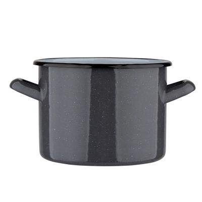 
                                            Кастрюля 20 см эмалированная серого цвета со вставками
                                            