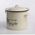 Enamelled cream soup pot with lid 10l, dia. 25 cm, h.21,5 cm, dec. cocks Enamelled cream soup pot with lid 10l, dia. 25 cm, h.21,5 cm, dec. cocks