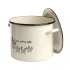 Enamelled cream soup pot with lid 10l, dia. 25 cm, h.21,5 cm, dec. cocks Enamelled cream soup pot with lid 10l, dia. 25 cm, h.21,5 cm, dec. cocks