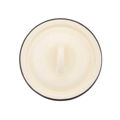 
                                            Эмалированный крышка 16 см кремового цвета
                                            