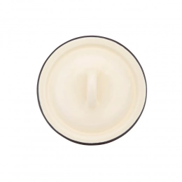 Enamelled cover 18cm cream