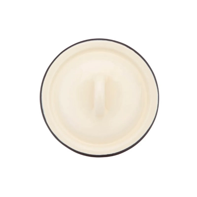 
                                            Эмалированный крышка 18 см кремового цвета
                                            