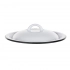 Enamelled lid 22cm white color with black rim Enamelled lid 22cm white color with black rim