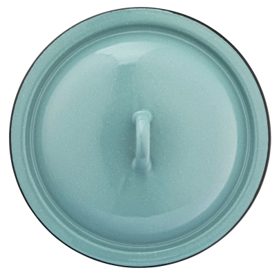 
                                            Enamelled cover 24 cm green speckled
                                            