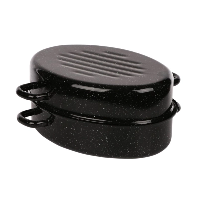 
                                            Эмалированная жаровня с крышкой 2,8 л диаметром 30 см и высотой 15 см.
                                            