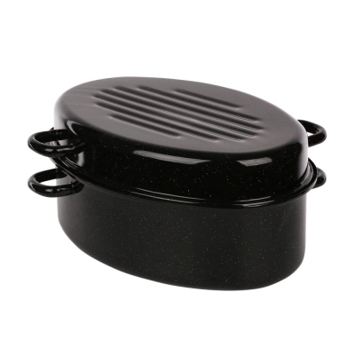 
                                                Enamel roaster with lid 7,1 L dia. 38 cm h 18 cm
                                                
