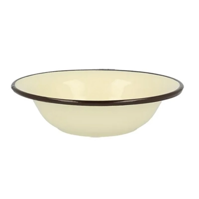 
                                            Enamelled bowl 0,55l dia.18cm h.4,9cm cream
                                            