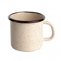 MUG 9 CM ENAMEL CREAM SPECKLED