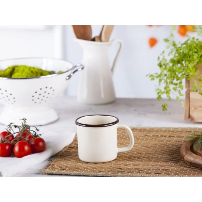 
                                            Enamelled mug 0,3l dia.8cm h.8cm cream
                                            