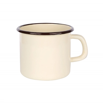 
                                            Enamelled mug 0,45l dia.9cm h.9cm cream
                                            