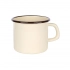 Enamelled mug 0,45l dia.9cm h.9cm cream