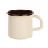 Enamelled mug 0,45l dia.9cm h.9cm cream, inside dark
