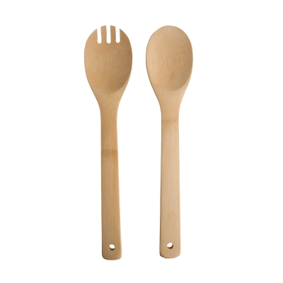 
                                            Organic set of 2 bamboo tools for salad 30 cm
                                            