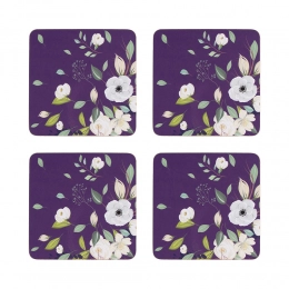 Inez cork coaster 10x10 cm 4 pcs. color box