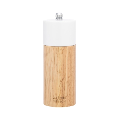 
                                                White wooden pepper mill 5x14 cm
                                                