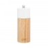 White wooden pepper mill 5x14 cm