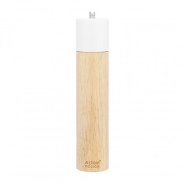 White wooden pepper mill 5,5x26,5 cm