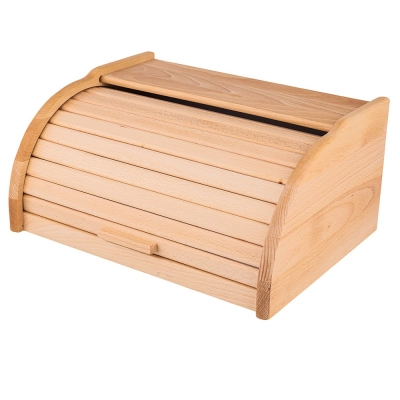 
                                                Wooden bread box with shutter large 39X29X18cm light wood
                                                